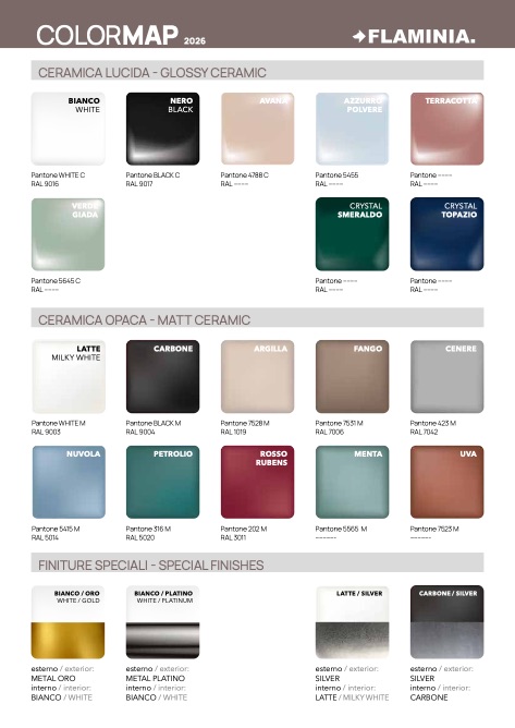 Flaminia - Catalogue Color Map 2026