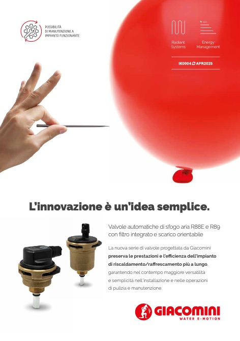 Giacomini - Katalog Valvole automatiche di sfogo aria R88E e R89