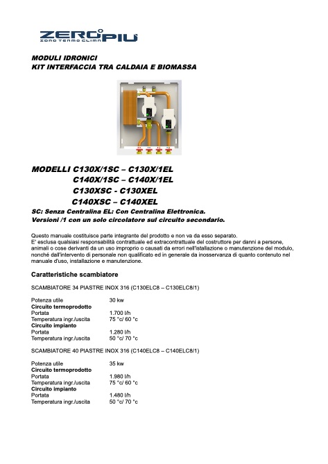 ZeroPiù - Catalogo Moduli idronici