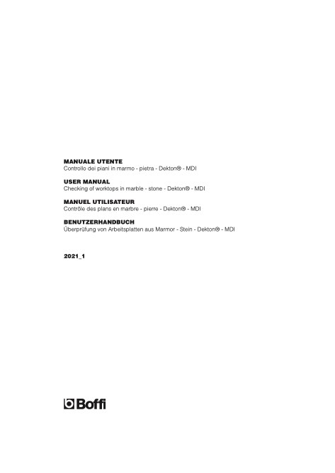 Boffi - Catalogo Manuale di controllo piani in marmo