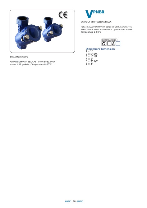 Matic - Katalog VALVOLE A PALLA