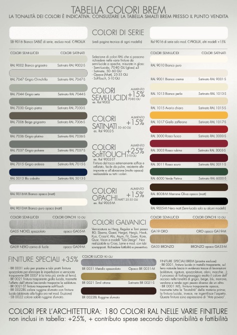 Brem - Catalogo Tabella Colori