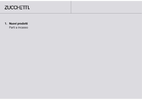 Zucchetti - Catalogo Nuovi Prodotti | Parti a incasso