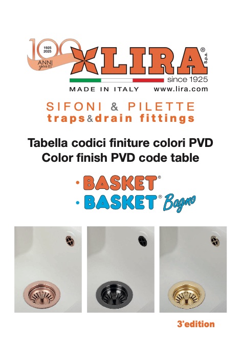 Lira - Catalogo Finiture e Colori PVD