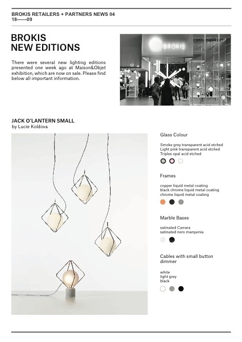 Brokis - Catalogo New Editions
