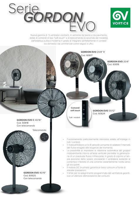 Vortice - Katalog Serie Gordon Evo