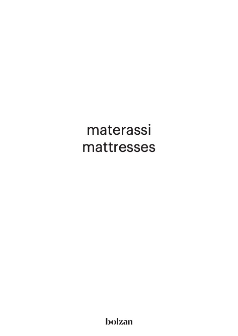 Bolzan - Catalogo Materassi