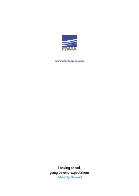 Ebara Pumps Europe - Katalog Gruppi antincendio