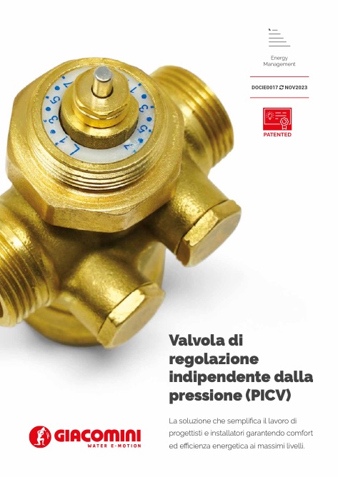 Giacomini - Katalog Valvola di regolazione indipendente dalla pressione (PICV)