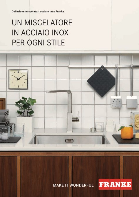 Franke - Catalogue Collezione miscelatori acciaio Inox